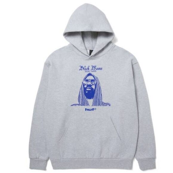 HUF Black Moses Issac Hayes Heavyweight Hoodie - Picture 1 of 3